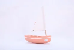 Bateau-jouet en bois Bachi rose 17 cm - Tirot