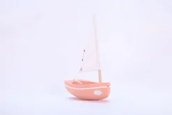 Bateau-jouet en bois Bachi rose 17 cm - Tirot