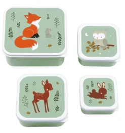 4 Boites à goûter gigognes Forêt - A Little Lovely Company