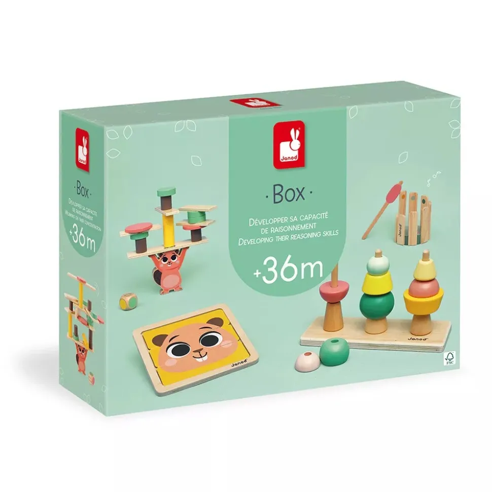 Box 4 jouets en bois 36 mois - Janod