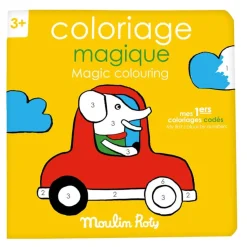Cahier de coloriages magiques Français/anglais Les Popipop - Moulin Roty