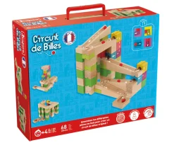 Circuit de billes en bois 68 pièces Jeujura