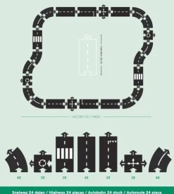 Circuit de voiture modulable Highway 24 pcs - Waytoplay