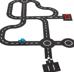 Circuit en feutrine avec 2 voitures - Goki