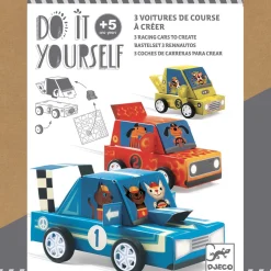 Coffret DIY 3 voitures à créer Grand prix - Djeco