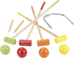 Croquet en bois 4 joueurs sur chariot Jeujura