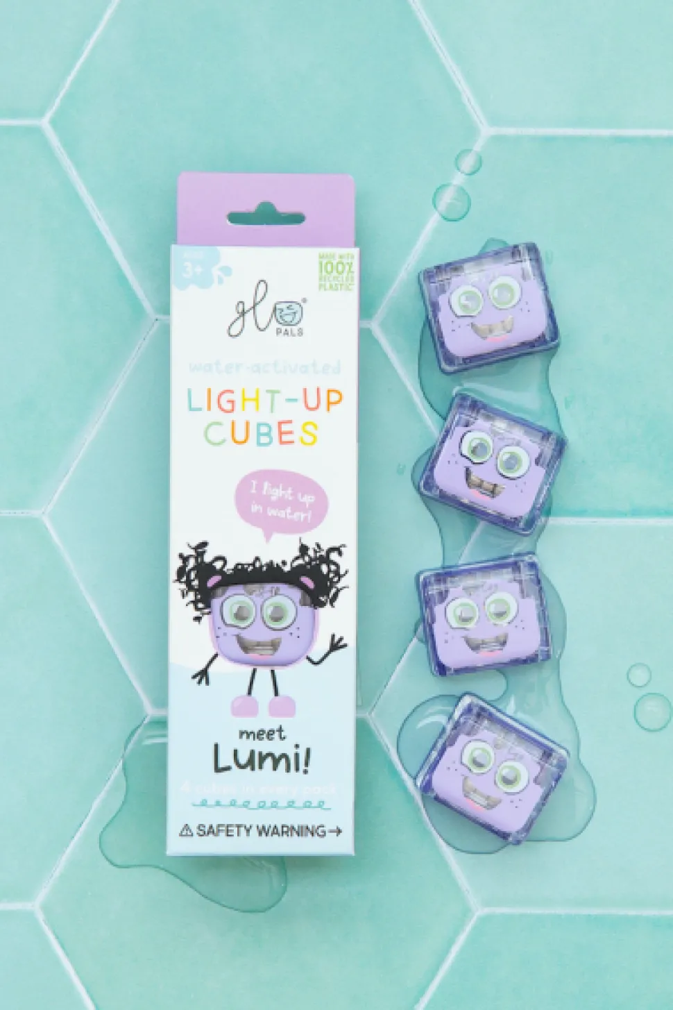 Cubes lumineux violets Lila - Glo Pals