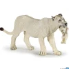 Figurine Lionne blanche avec lionceau - Papo