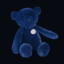 Grande peluche Ours bleu marine - 80 cm Les p'tits doudous de l'hôpital - Moulin Roty