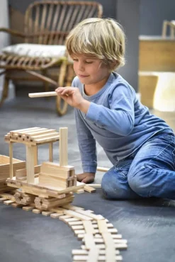 Jeu de construction Baril 200 planchettes en bois - Kapla