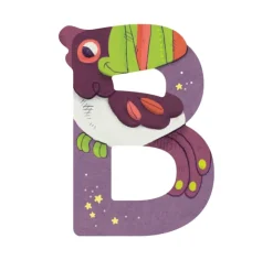 Lettre bois B violet Mon premier alphabet - Moulin Roty