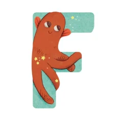 Lettre bois F bleu Mon premier alphabet - Moulin Roty