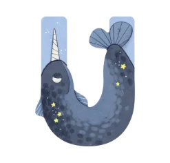 Lettre bois U bleu Mon premier alphabet - Moulin Roty