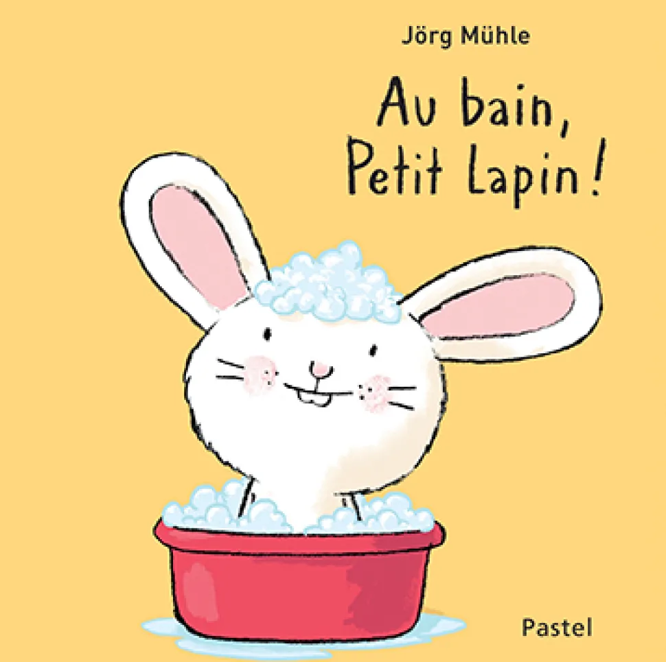 Livre Au bain, petit lapin ! de Mülhe Ecole des loisirs