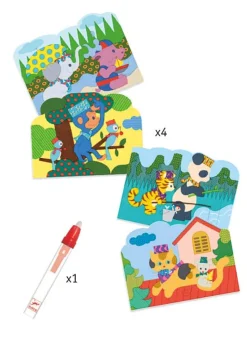 Loisirs créatifs Coloriage à l'eau Caché dehors - Djeco