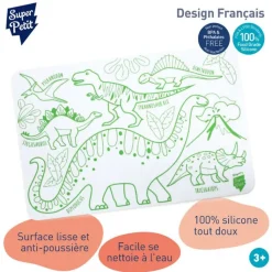 Mini set de table à colorier réversible Dino Mini - SuperPetit