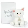 Peluche bébé chat blanc 18 cm - Histoire d'Ours