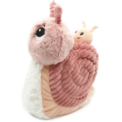 Peluche Escargot rose maman bébé Ptipotos - Les Déglingos