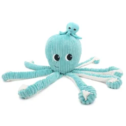 Peluche Pieuvre maman/bébé aqua Ptipotos - Les Déglingos