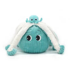 Peluche Pieuvre maman/bébé aqua Ptipotos - Les Déglingos