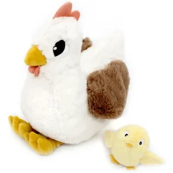 Peluche Poule maman/bébé Ptipotos - Les Déglingos