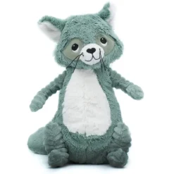 Peluche Raton laveur vert maman-bébé Les Ptipotos - Les Déglingos
