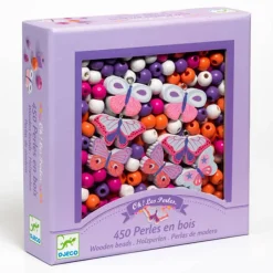 450 Perles en bois Papillons - Djeco