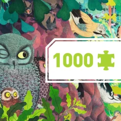 Puzzle gallery Owls and birds 1000 pcs - Djeco