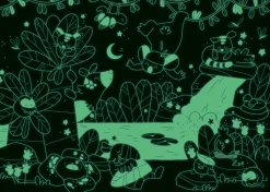 Puzzle phosphorescent La cascade 24 pcs Dans la jungle - Moulin Roty