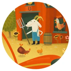 Puzzle silhouette Tracteur - Djeco