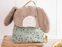 Sac à dos personnalisé Lapin sauge Trois petits lapins - Moulin Roty