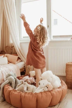 Tapis de jeu à bords relevables 2 en 1 Bloom marron - Play and Go