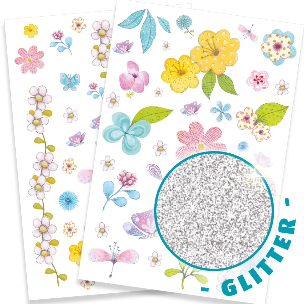 Tatouages pailletés enfant Belle des champs - Djeco