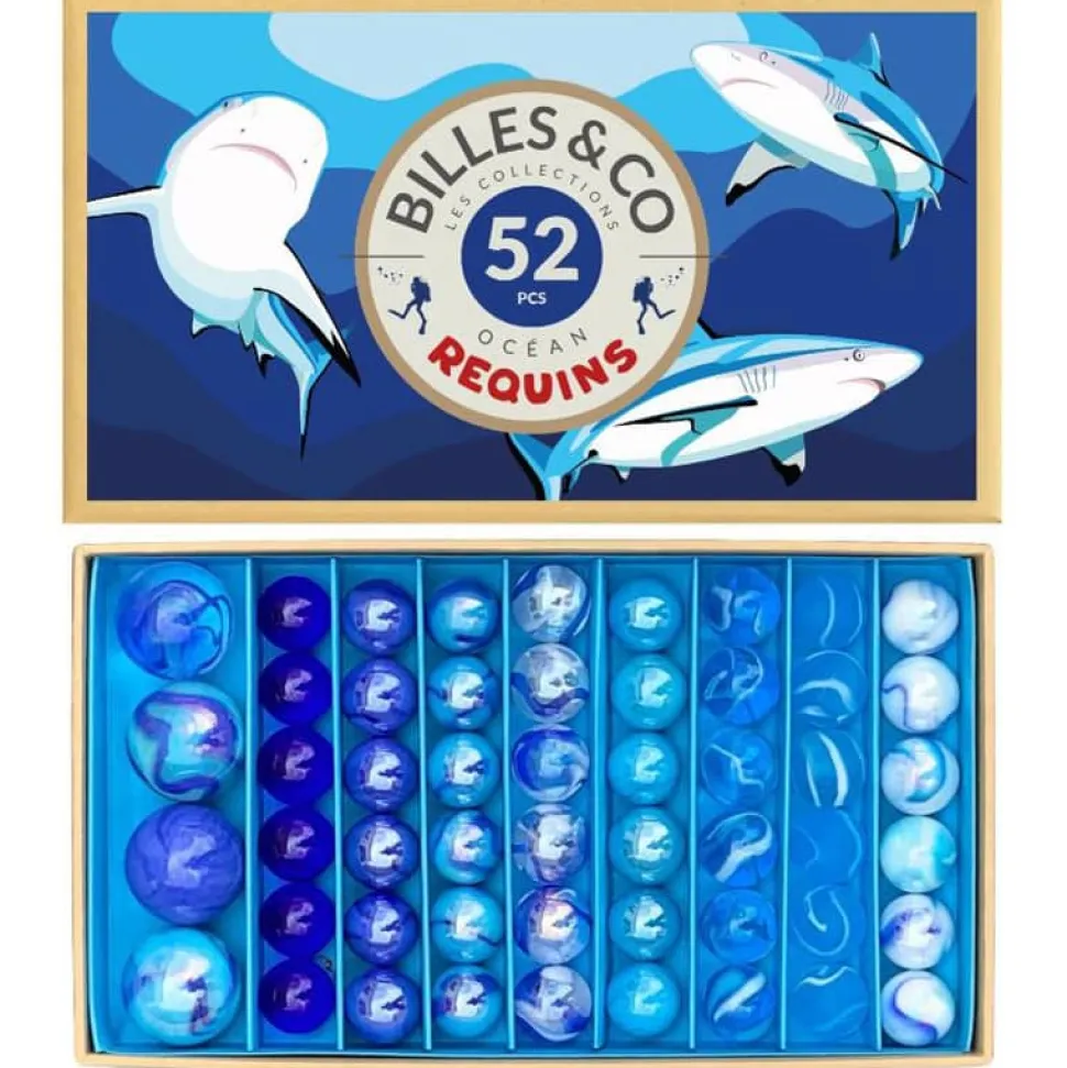 Coffret de 52 billes Requins - Billes & Co