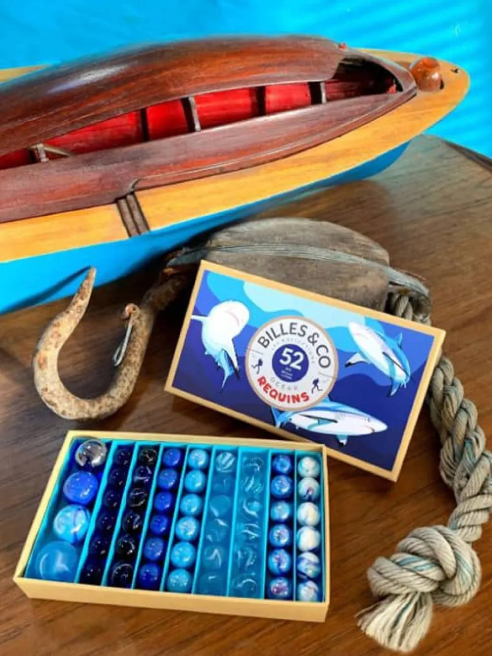 Coffret de 52 billes Requins - Billes & Co