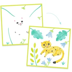 Coloriage 3 pochoirs pour une image - Djeco