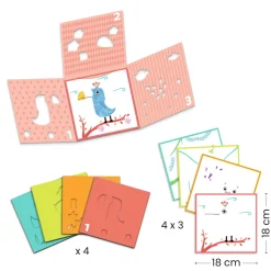 Coloriage 3 pochoirs pour une image - Djeco