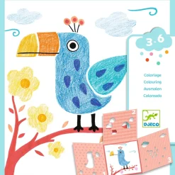 Coloriage 3 pochoirs pour une image - Djeco