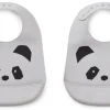 Lot de 2 bavoirs silicone Panda Tilda - Liewood